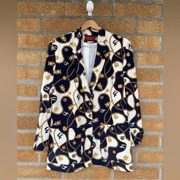 Graham & Gunn Women's Nautical silk blazer size 14 - Picture 1 of 7